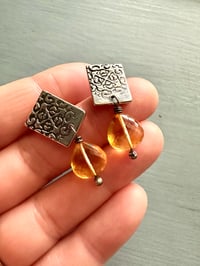 Image 9 of citrine and sterling silver post earrings