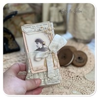 Image 1 of Replica DMC French Thread box full of vintage lace samples
