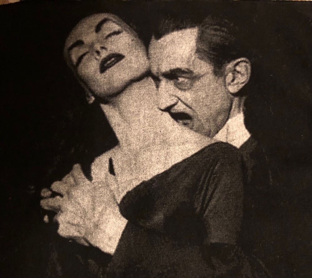 Upcycled “Vampira & Dracula (Bela Lugosi)” t-shirt flannel