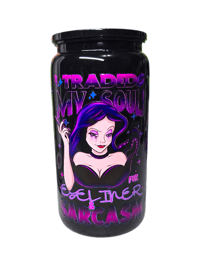 Image 1 of Vanessa Sassy 16oz plastic can cup with lid