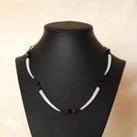 Image 1 of Dentalium Choker (garnet)