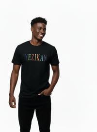 Image 4 of Yezikan Marbled Embroidered Logo Black Short Sleeve T-Shirt