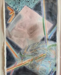 Image 3 of Large Watercolour Abstract on Paper