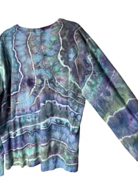 Image 5 of L Unisex Adult Soft Long Sleeve Tee in Mermaid Geode Ice Dye