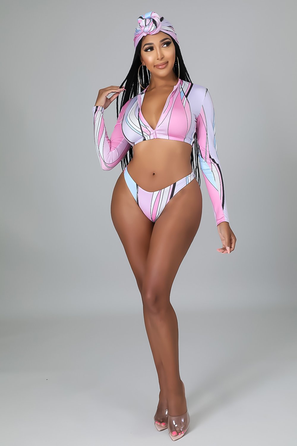 Image of 3 pc Island Wave Swimsuit 