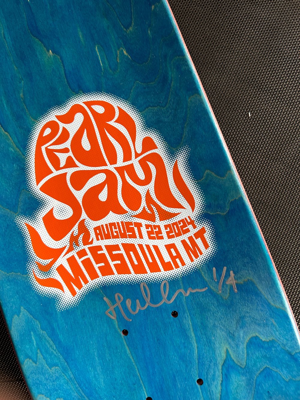 Pearl Jam Missoula, MT Screen Printed Skateboard Deck, Signed & Numbered 