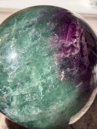 Image 8 of XXL 20LB RAINBOW FLUORITE SPHERE -CHINA- A