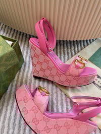 Image 2 of PINK TOLLY WEDGE SANDALS