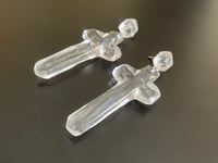 Image 4 of Arctic Fox Cruxifix Earrings 
