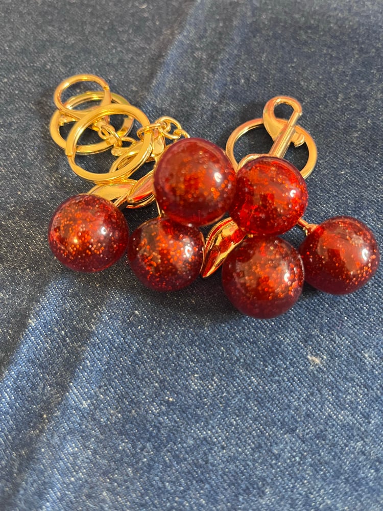 Image of Red Cherry keychain 
