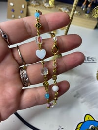 Image 2 of Heart Shell Link Bracelet 