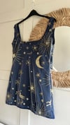 Sparkly Horse, Star, Sun And Moon Glitter Detail Navy Dress