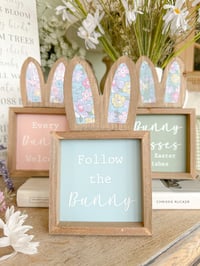 Image 3 of SALE! Floral Bunny Signs ( 3 Options )