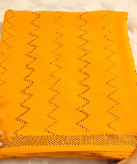Image 1 of Yellow Soft Georgette Saree With Siroski