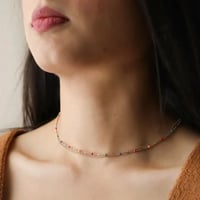 Image 1 of Lisa Angel Rainbow Enamel Layered Necklace