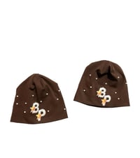 "BEYOND FRIED" BROWN PEARL BEANIE