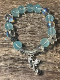 Light blue butterfly bracelet 