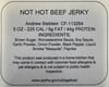 Not Hot Beef Jerky