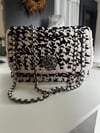 MEGA CHACHA TWEED beige / velours noir 