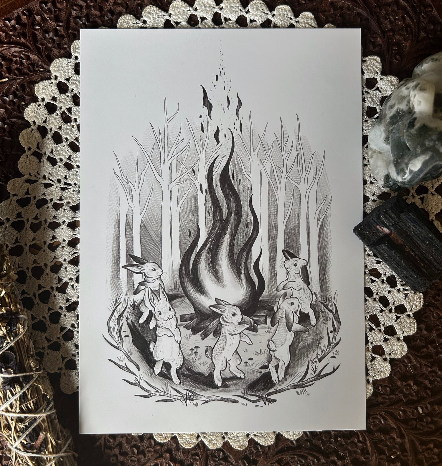 Image of FIRE CIRCLE PRINT