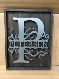 Image 2 of Monogram Mounted to Wood