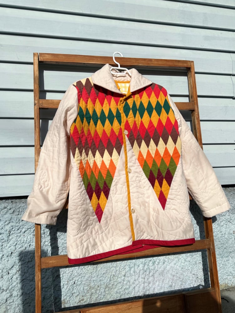 Image of Quilt Collared Coat — Lone Star Cropped