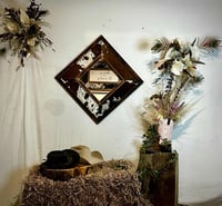 Image 2 of Diamond Shaped hide  Rimu Mirror