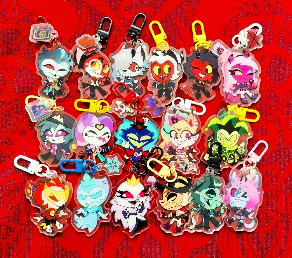 Helluva Boss Double-side Acrylic Charm with double expression
