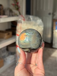 Image 6 of SUNSET LABRADORITE SPHERE -MADAGASCAR- B