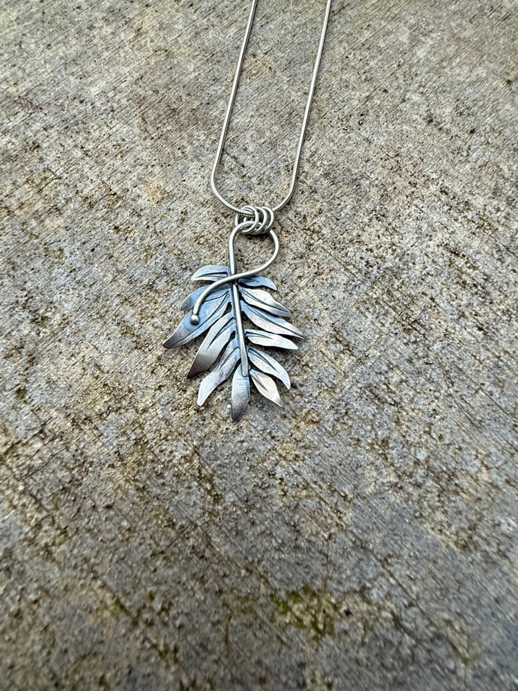 Image of Sterling Abstract Fern Necklace