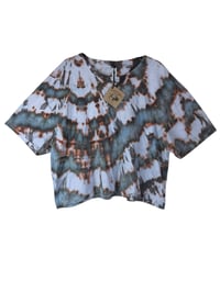 Image 2 of 3XL Crop Tee in Ember Ice Dye 