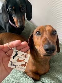 Image 2 of Obsessed with dachshunds keyrings 