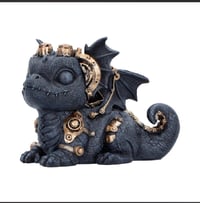 Image 2 of Gearling Black Steampunk Dragon 14.6cm