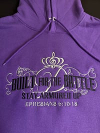 Image 3 of BUILT for the BATTLE -STAY ARMORED UP Hoodies 