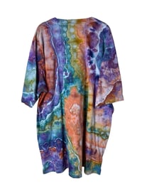 Image 6 of 3XL Adult 100% Combed Cotton T-Shirt in Earthy Rainbow Geode Ice Dye 