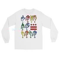 Image 2 of LOVE DC GOGO "THE LANGUAGE OF LOVE" Light Men’s Long Sleeve Shirt (see color options)