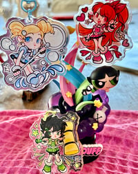 Image 2 of [LAST CHANCE] Powerpuff Girls Z PPGZ 2.5 IN Epoxy Glitter Charm