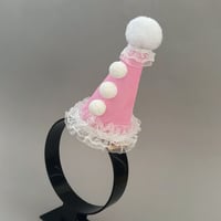 Image 2 of Pink/White Clown Hat