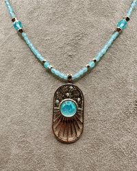 Image 6 of Blue Celestial Dreams Uranium Necklace