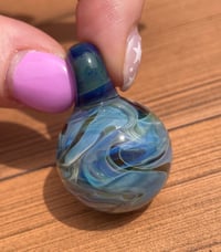 Image 4 of Blue Swirl Marble Pendant