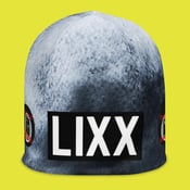 Image of LIXX - Richard Thomas - Deus Crux Records Logo - All-Over WAR BLACK & WHITE  Print Beanie