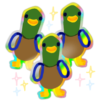 Image 1 of Große Enten Sticker (holografisch)