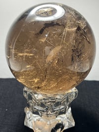 Image 5 of Golden Rutile In Smoky Quartz Sphere #1770