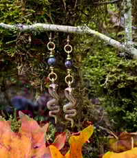 Image 2 of Kombaba Jasper Brass Serpent Earring