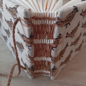 MELISSA — reliure à la française — tissu blockprint indien