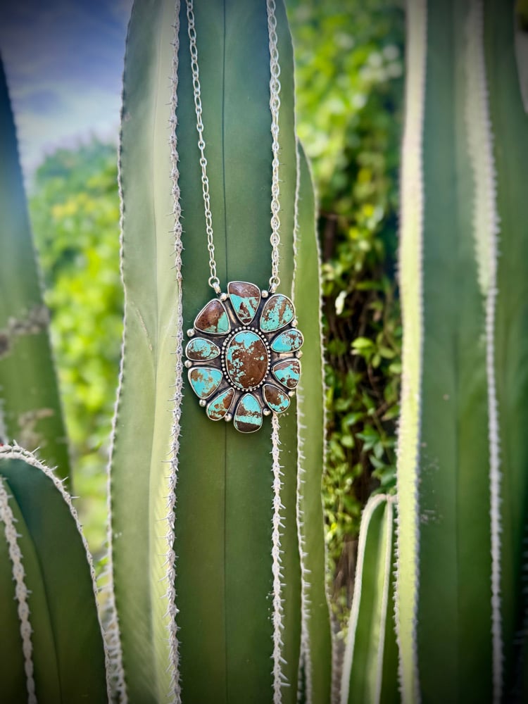 Image of Mine #8 Turquoise Cluster Necklace