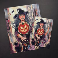 Image 2 of Enchanting Witch Signed Watercolor Print