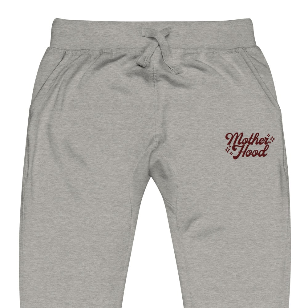 Image of GREY MOTHERHOOD UNISEX FLEECE SWEATPANTS