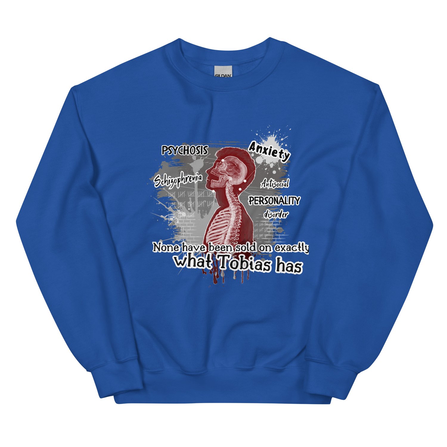 Image of Officially licensed Leigh Rivers Psychotic obsession Tobias Unisex Sweatshirt