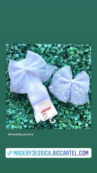 Image 1 of Pastel Glitter Tulle Bows and Socks